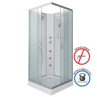 Душевая кабина Niagara Classic NG-1101-14BKG (90х90х200) низкий поддон(13см),стекло матовое,3 места  арт-11011423BKG — фото 2, Душевые кабины