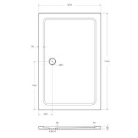 Поддон SMC CEZARES арт-TRAY-M-AH-140/90-35-W — фото 3, Стеклопластиковые душевые поддоны