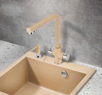 Смеситель для кухни Milacio Ultra Бежевый арт-MCU.553.BG — фото 6, Смесители для кухни