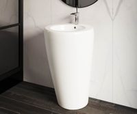 Раковина Ceramicanova Simple 55 Белая арт-CN1807 — фото 13, Раковины напольные