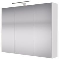 Шкаф зеркальный PRIME, 90 см, 3 дверцы, 6 стеклянных полок, белый арт-99.9306 — фото 12, Зеркальные шкафы в ванную