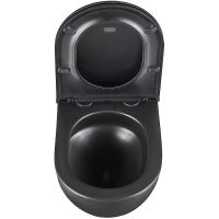 Унитаз Lemark Glazer подвесной Черный матовый с сиденьем Микролифт арт-9612004 — фото 7, Подвесные унитазы