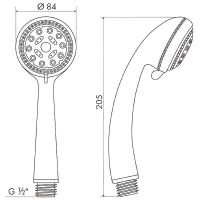 Товар: Ручной душ Melodia della vita Prime Хром арт-MKP20565P - фото 2 Ручной душ Melodia della vita Prime Хром арт-MKP20565P — фото 2, Лейки для душа