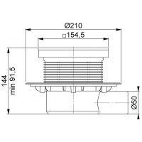 Душевой трап Bettoserb с решеткой Хром / под плитку арт-13702556B — фото 3, Трапы для душа