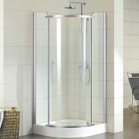 Душевой уголок Azario Edmonton 90х90 профиль Хром стекло прозрачное арт-AZ-NNC2231 900 — фото 1, Душевые уголки четверть круга