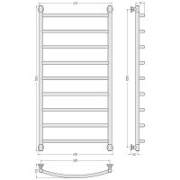 Водяной полотенцесушитель Сунержа Галант+ 1200х600 Черный матовый арт-31-0200-1260 — фото 3, Водяные полотенцесушители