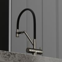 Смеситель для кухни Sancos Dora Вороненая сталь Черный арт-SC4003GG — фото 7, Смесители для кухни