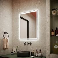 Зеркало для ванной комнаты SANCOS City 600х800 c подсветкой ,арт. арт-CI600 — фото 2, Зеркала в ванную комнату