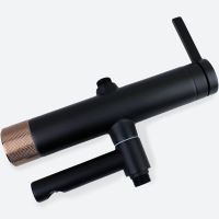 Душевая система Bronze de Luxe Avantgarde Черная Розовое золото арт-2039RGB — фото 10, Душевые стойки