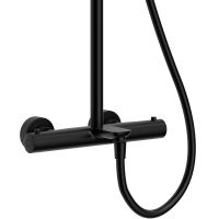 Душевая система Raiber Graceful с термостатом Черная матовая арт-RPB-007 — фото 4, Душевые стойки