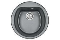 Granula- (чёрный металлик), кухонная мойка, кварц арт-5101, ШВАРЦ — фото 1, Кухонные мойки