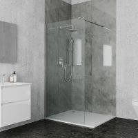 Душевая перегородка Ambassador Walk-in 90х200 профиль Хром стекло прозрачное арт-15031101 — фото 4, Душевые перегородки