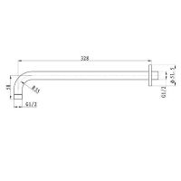 Кронштейн для верхнего душа Caprigo Parts Бронза арт-99-511-vot — фото 2, Кронштейны для верхнего душа