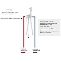 Гигиенический душ со смесителем Boch Mann Braies W CK-P07W Белый матовый арт-BM10410 — фото 3, Гигиенические души