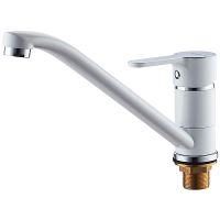 Смеситель для кухни Ledeme H03W 4903-WL Белый Хром арт-535848 — фото 1, Смесители для кухни