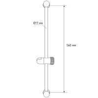 Душевая штанга Melodia della vita Standard Middle Хром арт-MKP20150/ MKP20150P — фото 2, Штанги для душа