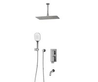 Встраиваемый комплект для ванны с верхней душевой насадкой, лейкой и изливом арт-A171668 — фото 1, Встраиваемые душевые комплекты