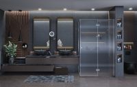 Душевой уголок Ambassador Diamond 120х80 профиль Хром стекло прозрачное арт-12011107R — фото 4, Прямоугольные душевые уголки