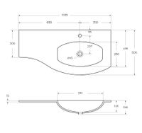 Товар: Стеклянная раковина правосторонняя CEZARES Extra Bianco арт-82408 - фото 3 Стеклянная раковина правосторонняя CEZARES Extra Bianco арт-82408 — фото 3, Раковины встраиваемые сверху