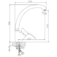 Смеситель для кухни Haiba Хром арт-HB4101 — фото 2, Смесители для кухни