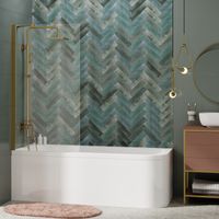 Aisch Fixed Стеклянная шторка на ванну арт-55P01-80 — фото 2, Неподвижные шторки для ванной