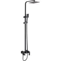 Душевая система D-Lin Черная матовая арт-D10A15 — фото 1, Душевые стойки