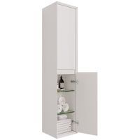 Пенал INSIGHT, 35 см, подвесной, универсальный, 2 дверцы, 4 стеклянные полки, белый глянец арт-99.9201 — фото 12, Пеналы для ванной комнаты