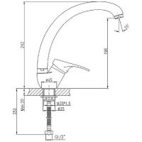 Смеситель для кухни Haiba Хром матовый арт-HB4313-1 — фото 2, Смесители для кухни