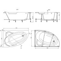 Товар: Акриловая ванна Roca Luna 170x115 R без гидромассажа арт-248641000 - фото 3 Акриловая ванна Roca Luna 170x115 R без гидромассажа арт-248641000 — фото 3, Акриловые ванны