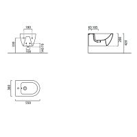 Биде GSI Pura подвесное Белое матовое арт-8865109 — фото 2, Биде подвесные