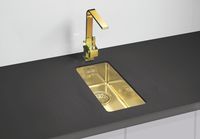 Мойка для кухни KOMBINO 10 MONARCH GOLD SAT-90 217X437X140 U в компл. с выпуском без сифона, арт-1120360.0 — фото 2, Кухонные мойки