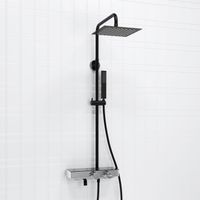 Душевой комплект с термостатическим смесителем арт-A114.255.218.CB Thermo — фото 1, Душевые стойки