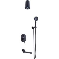 Душевая система Bronze de Luxe Scandi Черная арт-14582-501B — фото 1, Встраиваемые душевые комплекты