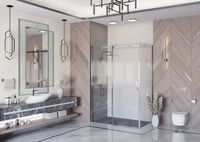 Душевой уголок Ambassador Benefit 160x80 профиль Хром стекло прозрачное арт-19021105HX-80HX — фото 5, Прямоугольные душевые уголки