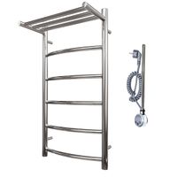 Полотенцесушитель электрический Point Афина П5 500x800 с полкой левый/правый, хром арт-PN04158PE — фото 4, Электрические полотенцесушители