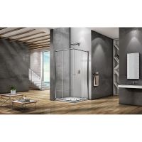 Душевой уголок Good Door Lira CR-100-C-CH 100х100 профиль Хром стекло прозрачное арт-ЛИ00007 — фото 2, Квадратные душевые уголки