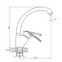 Смеситель для кухни G-Lauf Хром арт-9G4-A181 — фото 2, Смесители для кухни