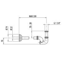Сифон для раковины Gattoni Accessori Хром арт-0154/00C0 — фото 2, Сифоны для раковины