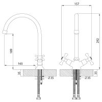 Смеситель для кухни Rossinka Хром арт-H02-72 — фото 2, Смесители для кухни