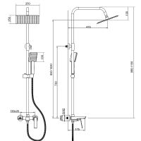 Товар: Душевая система Bond Хром арт-B02-9400 - фото 7 Душевая система Bond Хром арт-B02-9400 — фото 7, Душевые стойки