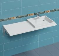 Раковина СанТа Юпитер 120 R на стиральную машину Белая арт-900125 — фото 4, Раковины на стиральную машину