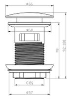 Донный клапан графит для арт-BGGM — фото 2, Донные клапаны