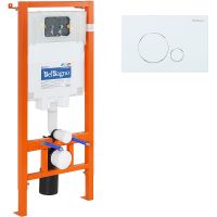 Инсталляция BelBagno с Белой клавишей смыва арт-BB002-80/BB014-SR-BIANCO — фото 1, Инсталляции для унитазов