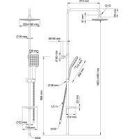 Товар: Душевая система Swedbe Calypso Хром арт-5076 - фото 7 Душевая система Swedbe Calypso Хром арт-5076 — фото 7, Душевые стойки