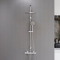 Душевая система Dorff Futura с термостатом Хром арт-D0710500 — фото 5, Душевые стойки