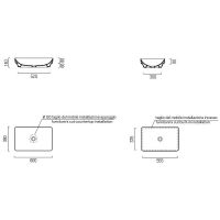 Товар: Раковина GSI Pura 60 Белая матовая арт-883709 - фото 3 Раковина GSI Pura 60 Белая матовая арт-883709 — фото 3, Раковины встраиваемые сверху