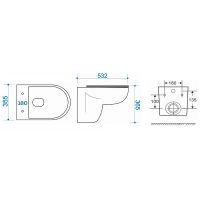Унитаз Maretti Aria подвесной с сиденьем Микролифт арт-AR10PBM80-844 — фото 5, Подвесные унитазы