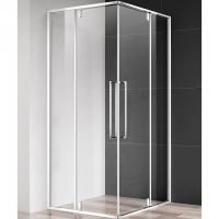 Душевой уголок AQUAme 90x90 профиль Хром стекло прозрачное арт-AQM7102 — фото 1, Квадратные душевые уголки