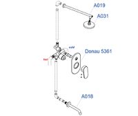 Встраиваемый комплект для ванны с изливом и верхней душевой насадкой арт-A13031 — фото 4, Встраиваемые душевые комплекты