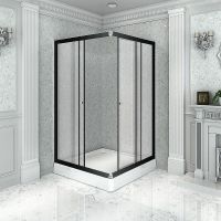 Душевой уголок Radomir Дрим 110x100 L профиль Черный стекло прозрачное арт-1-03-6-1-0-1230 — фото 3, Прямоугольные душевые уголки